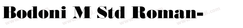 Bodoni M Std Roman字体转换